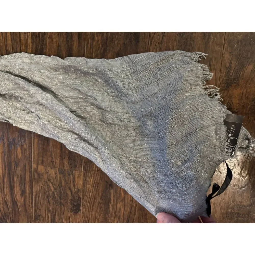 White House Black Market Womens Sliver Scarf glitter